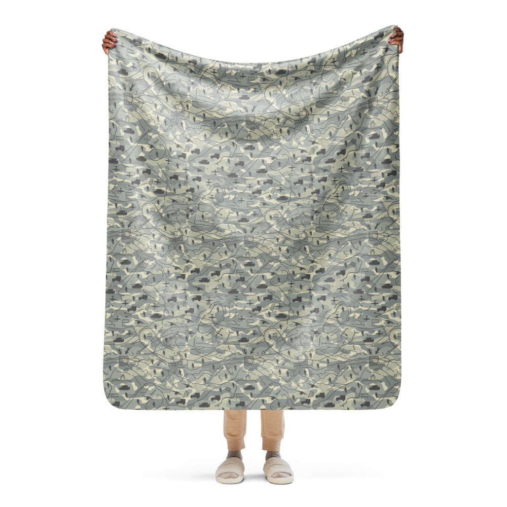 Battlefield Map CAMO Sherpa blanket - 50″×60″ - Blanket