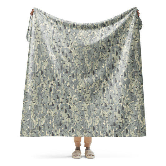 Battlefield Map CAMO Sherpa blanket - 60″×80″ - Blanket