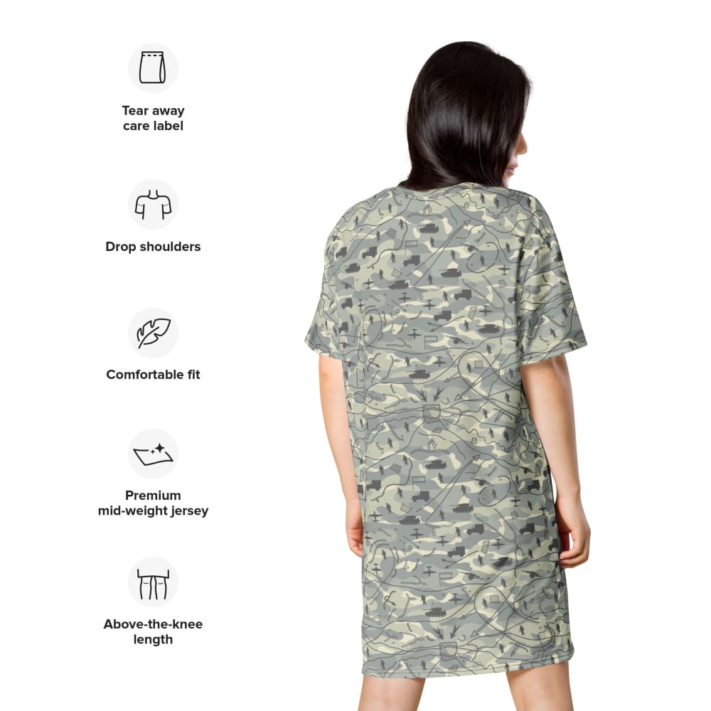 Battlefield Map CAMO T-shirt dress