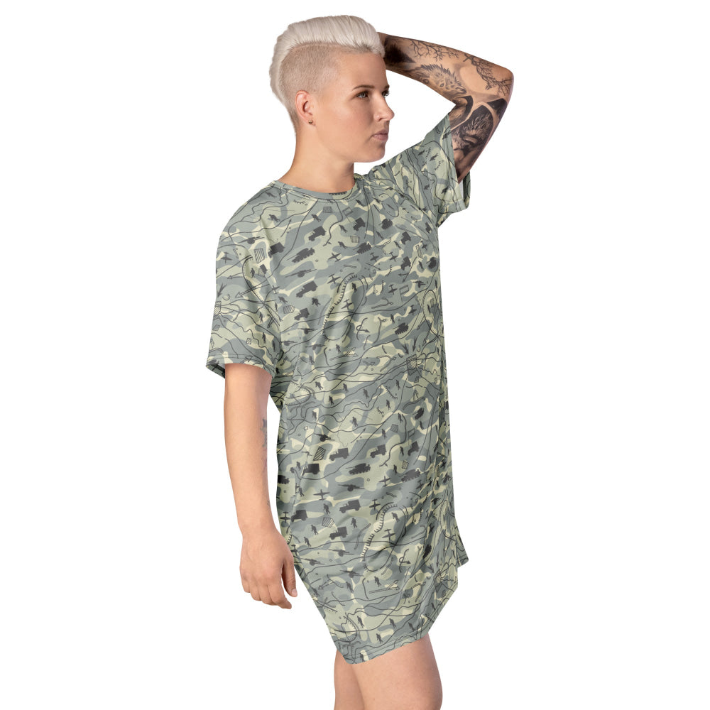 Battlefield Map CAMO T-shirt dress - Womens T-Shirt Dress