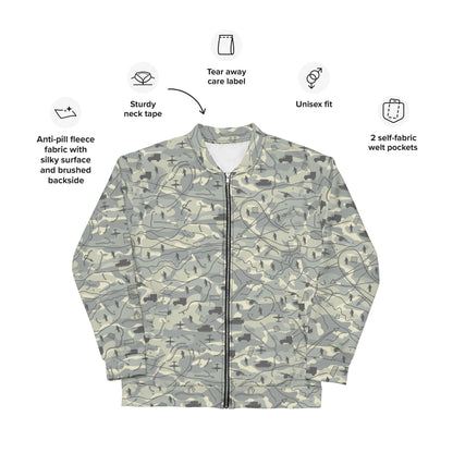 Battlefield Map CAMO Unisex Bomber Jacket