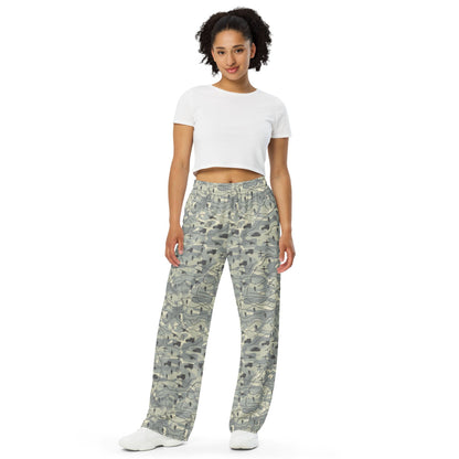 Battlefield Map CAMO unisex wide-leg pants - Unisex Wide-Leg Pants