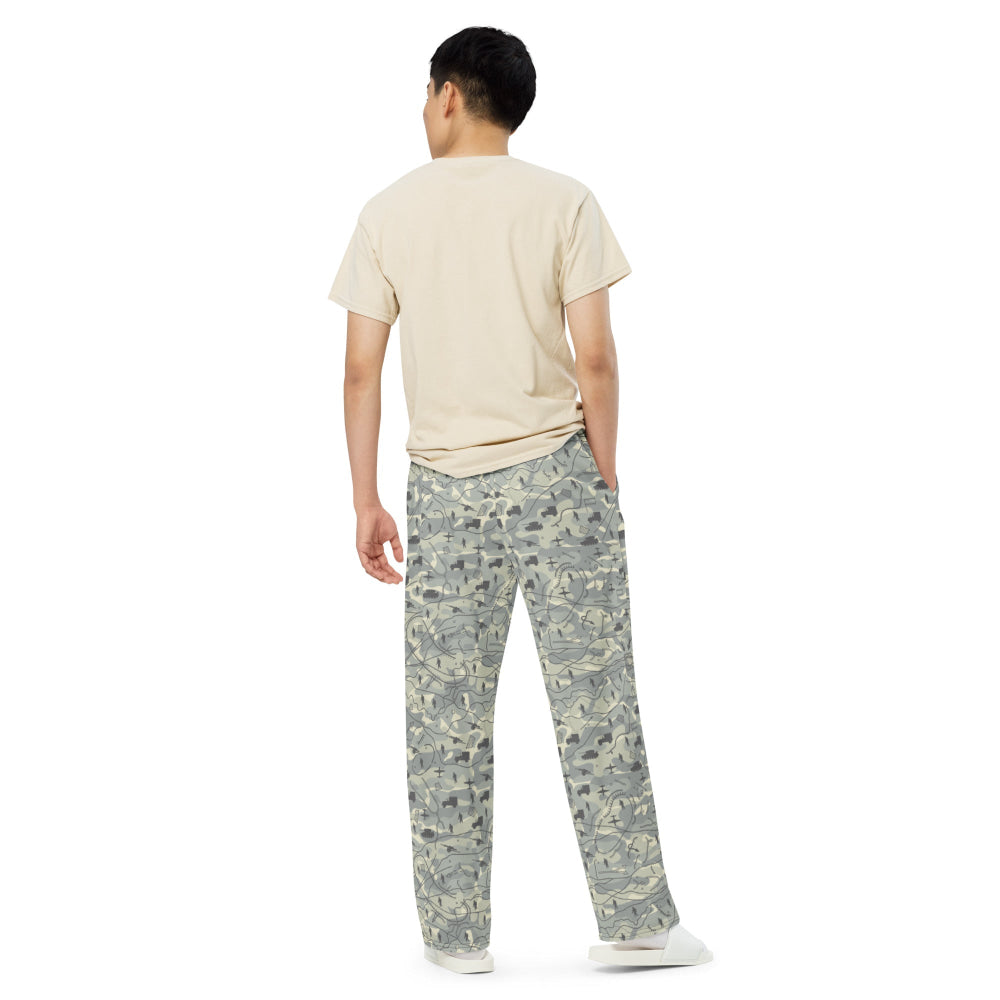 Battlefield Map CAMO unisex wide-leg pants - Unisex Wide-Leg Pants