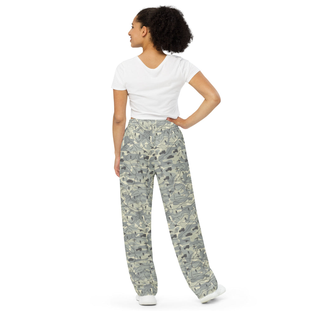 Battlefield Map CAMO unisex wide-leg pants - Unisex Wide-Leg Pants