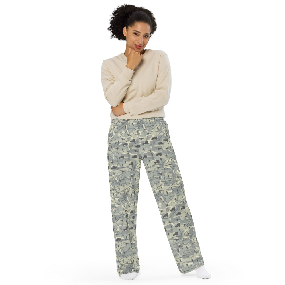 Battlefield Map CAMO unisex wide-leg pants - Unisex Wide-Leg Pants