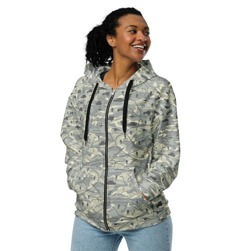 Battlefield Map CAMO Unisex zip hoodie - Zip Hoodie