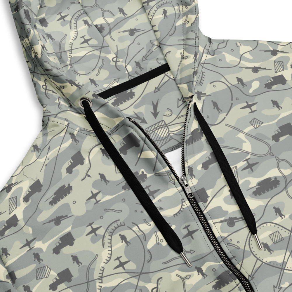 Battlefield Map CAMO Unisex zip hoodie - Zip Hoodie