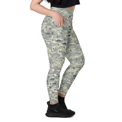 Battlefield Map CAMO Women’s Leggings with pockets
