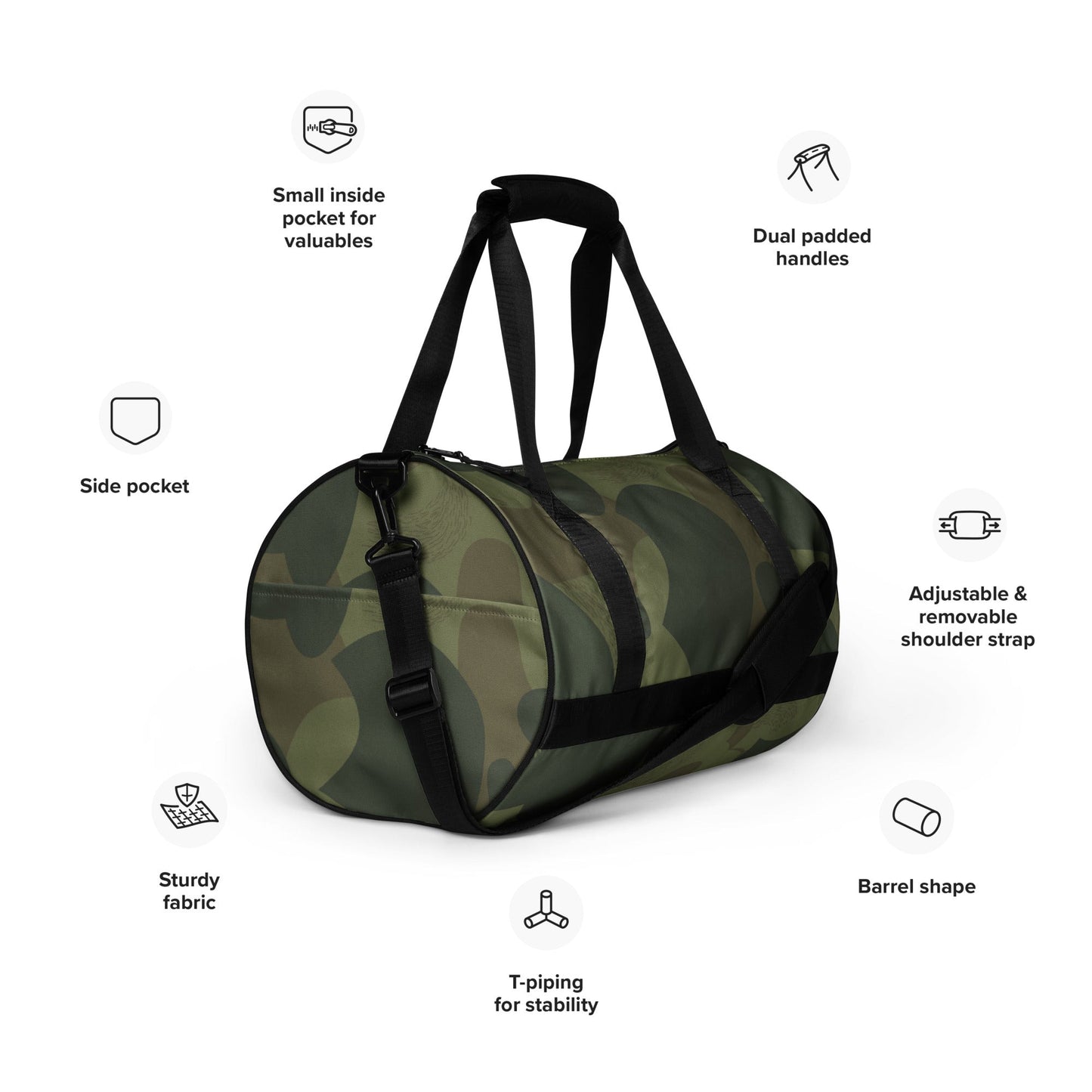 Belgian Brushstroke Moon and Balls CAMO gym bag - Gym Bags