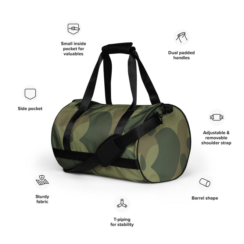 Brushstroke Moon and Balls CAMO Gym Bag