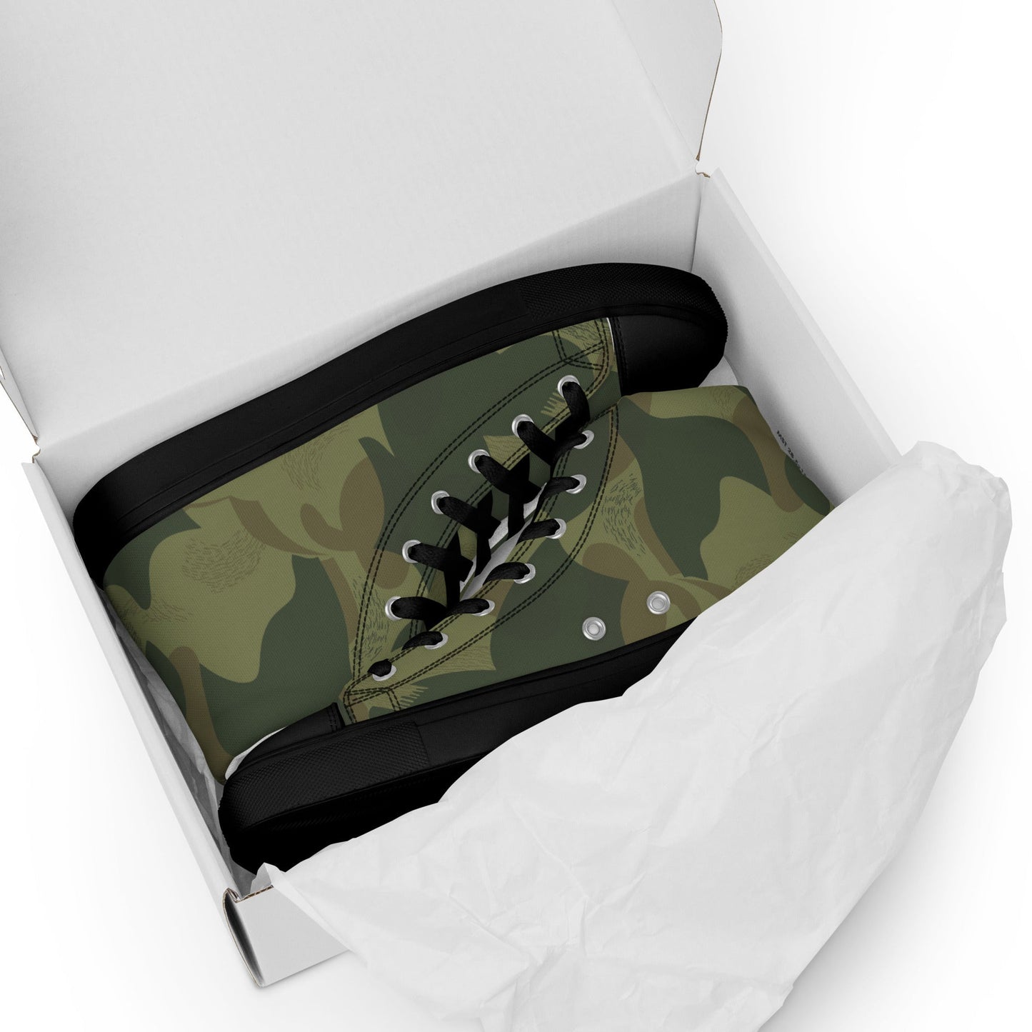 Belgian Brushstroke Moon and Balls CAMO Mens high top canvas shoes - High Top Canvas Shoes