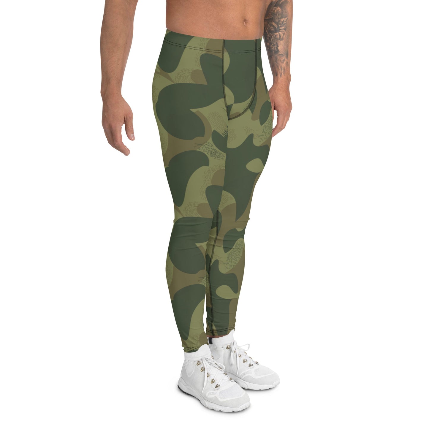 Belgian Brushstroke Moon and Balls CAMO Mens Leggings