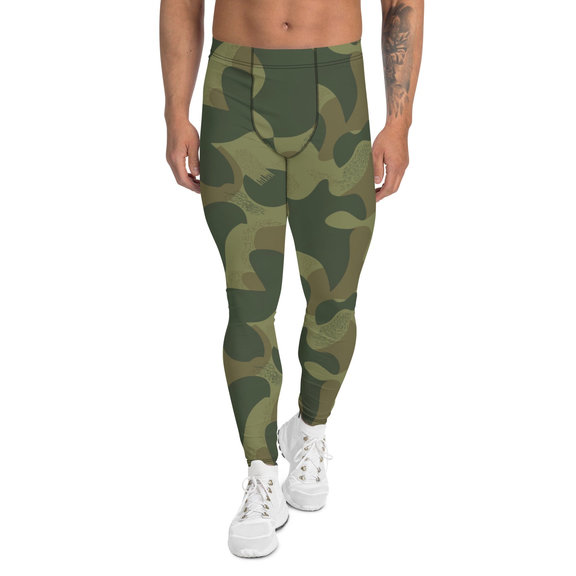 Belgian Brushstroke Moon and Balls CAMO Mens Leggings - XS