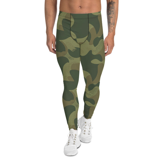 Belgian Brushstroke Moon and Balls CAMO Mens Leggings - XS