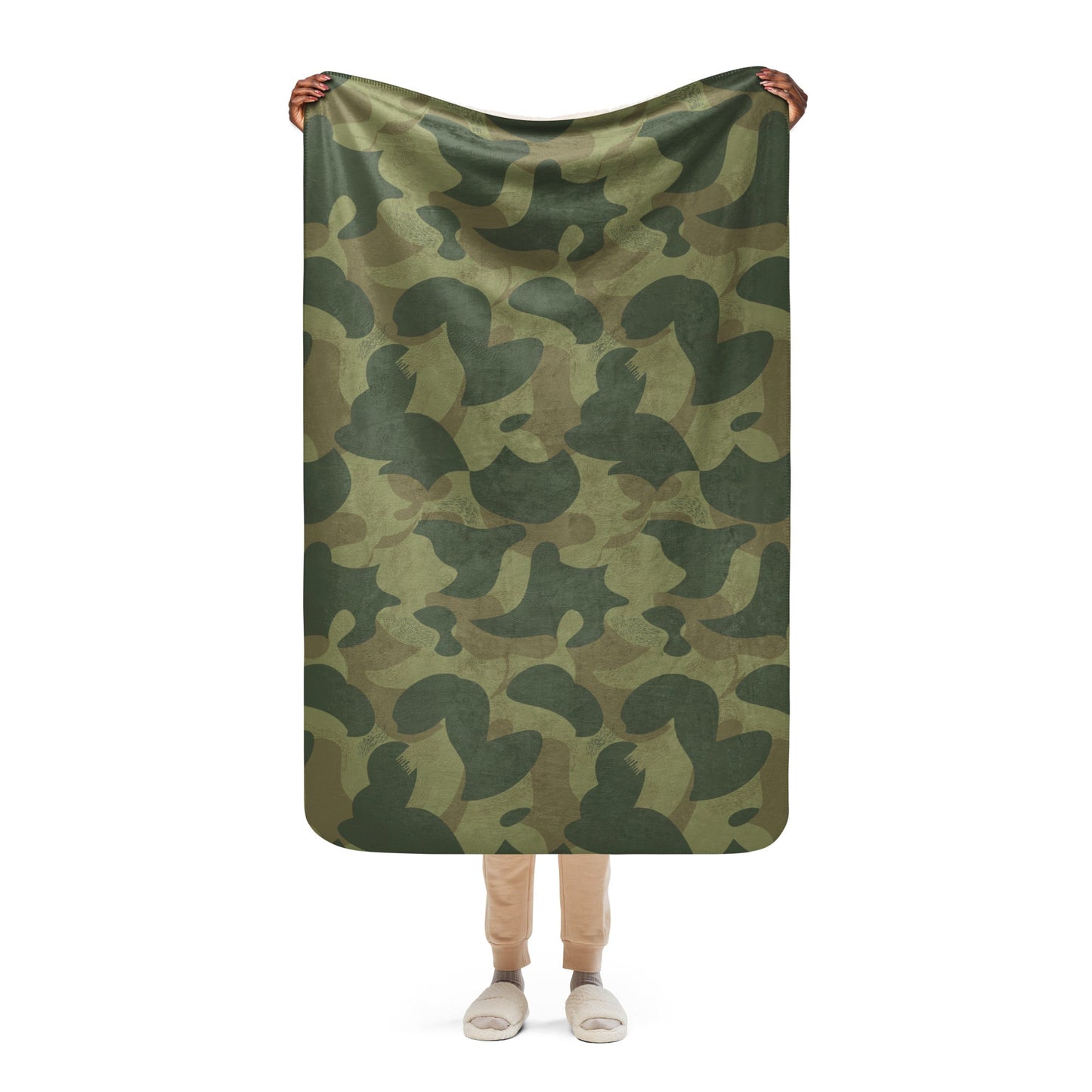Belgian Brushstroke Moon and Balls CAMO Sherpa blanket - 37″×57″ - Blankets