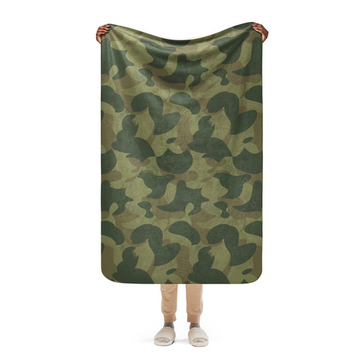 Brushstroke Moon and Balls CAMO Sherpa Blanket - 37″×57″