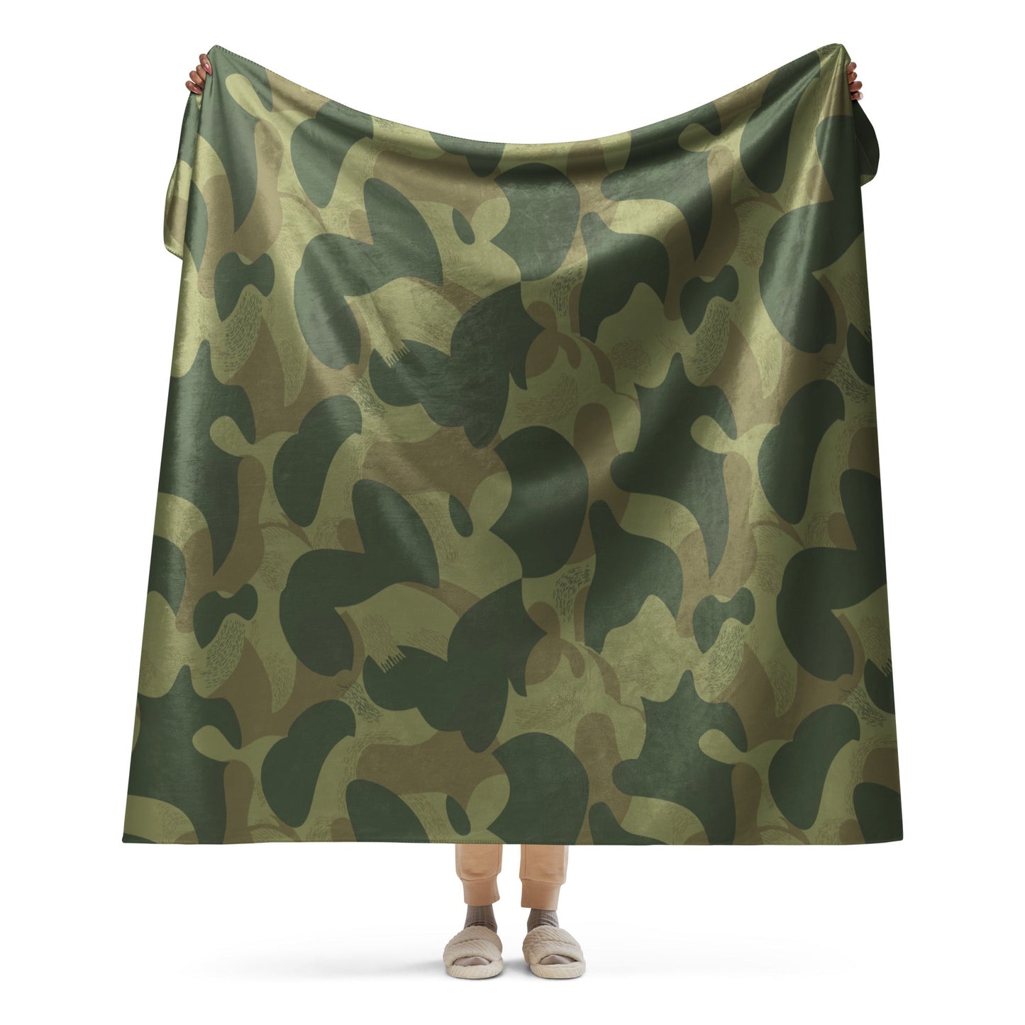 Belgian Brushstroke Moon and Balls CAMO Sherpa blanket - 60″×80″ - Blankets