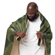 Brushstroke Moon and Balls CAMO Sherpa Blanket