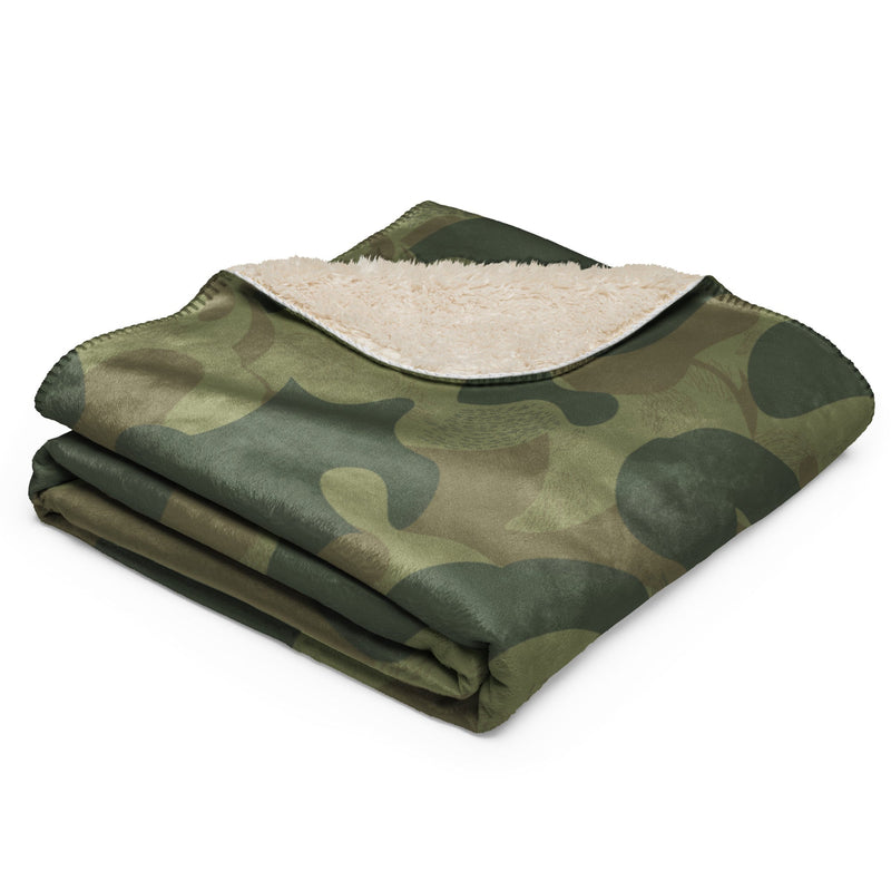 Brushstroke Moon and Balls CAMO Sherpa Blanket