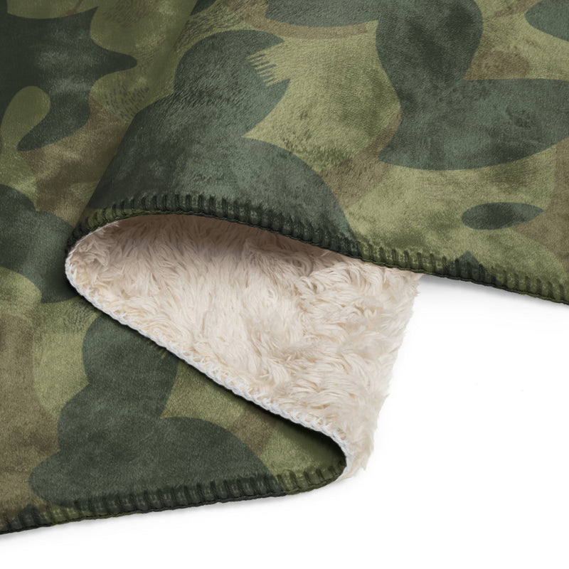 Brushstroke Moon and Balls CAMO Sherpa Blanket