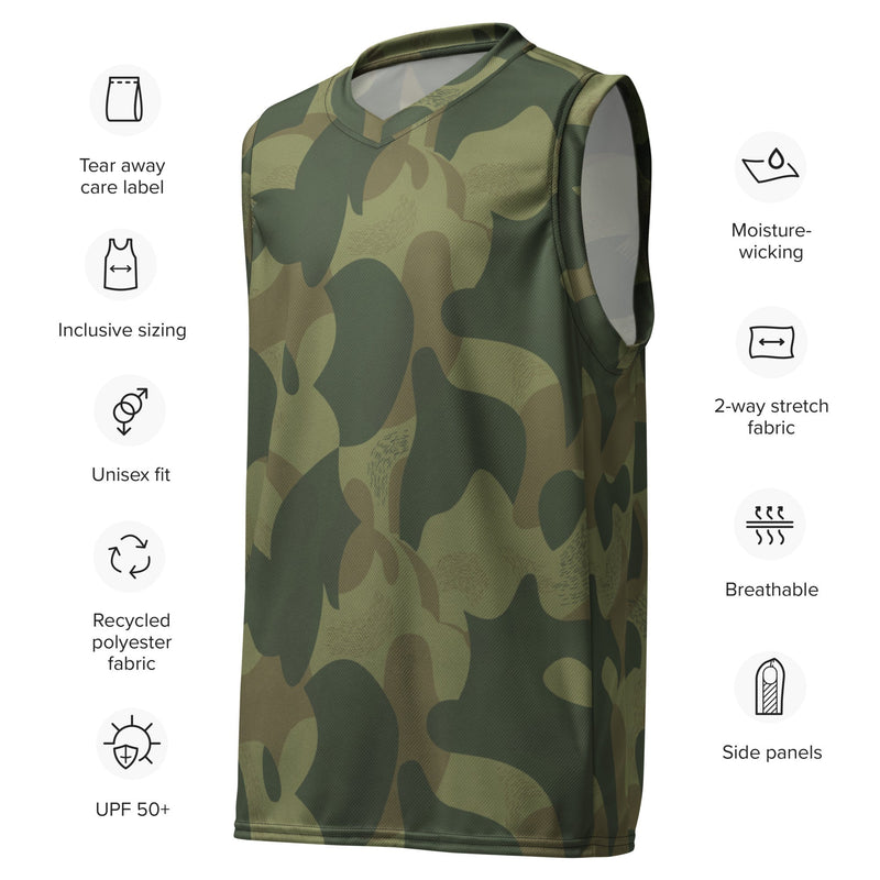 Brushstroke Moon and Balls CAMO Unisex Basketball Jersey