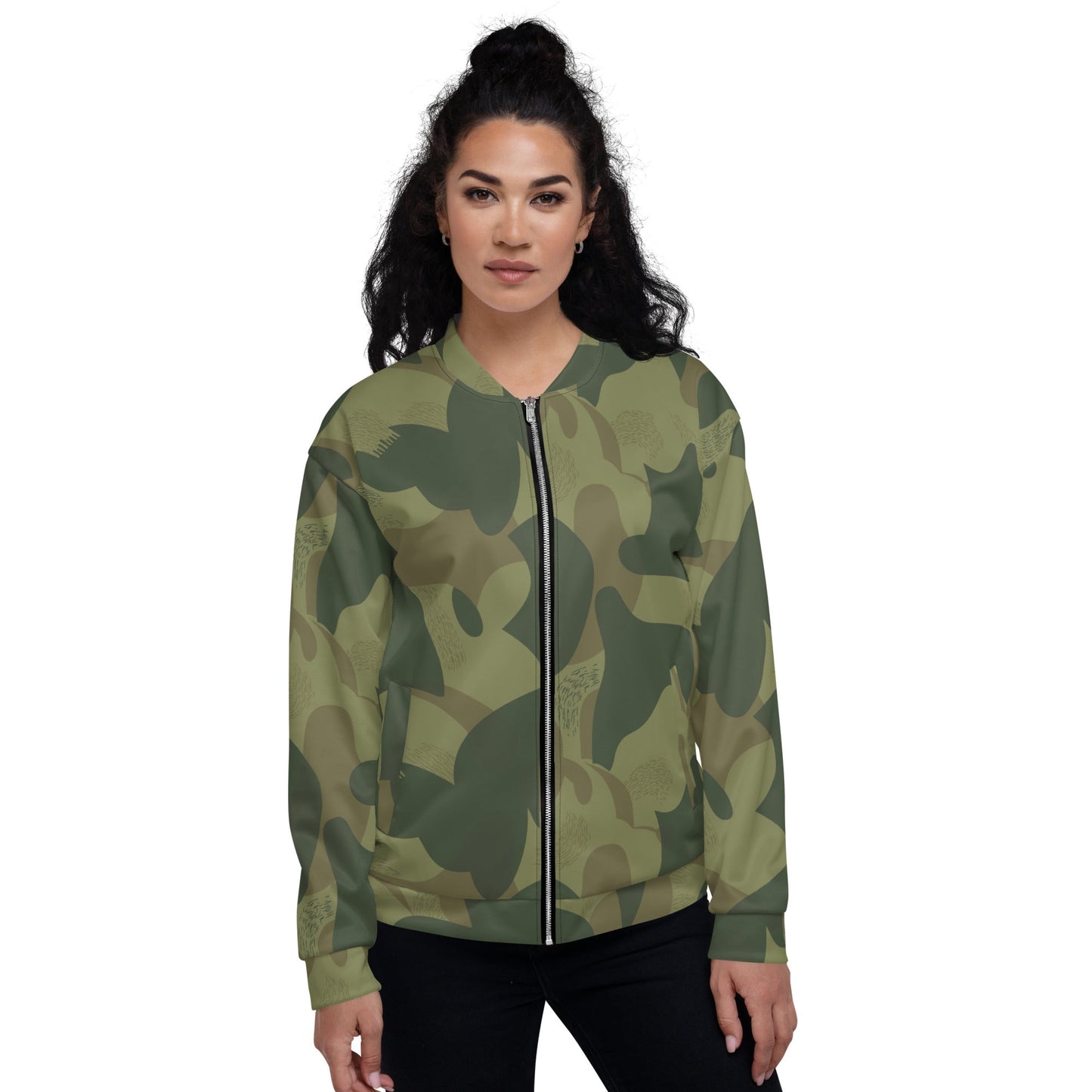 Belgian Brushstroke Moon and Balls CAMO Unisex Bomber Jacket - Jackets