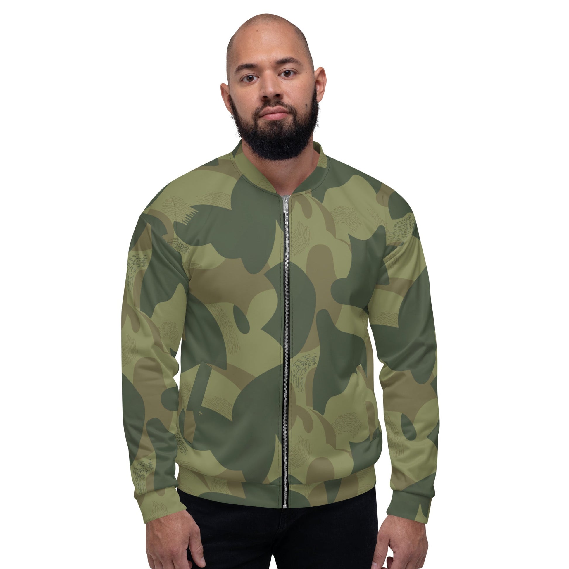 Belgian Brushstroke Moon and Balls CAMO Unisex Bomber Jacket - Jackets