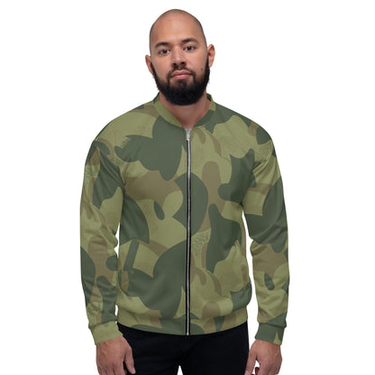 Belgian Brushstroke Moon and Balls CAMO Unisex Bomber Jacket - Jackets