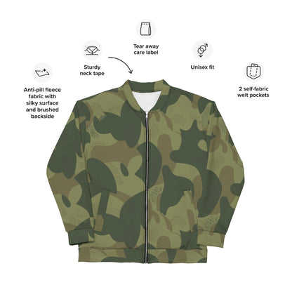 Belgian Brushstroke Moon and Balls CAMO Unisex Bomber Jacket - Jackets