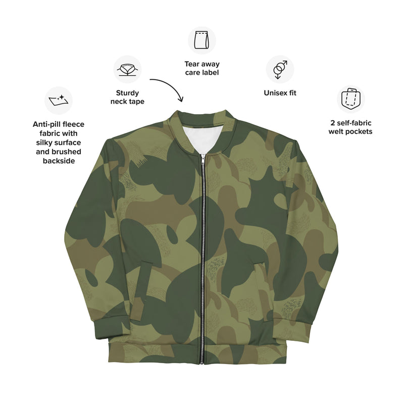 Brushstroke Moon and Balls CAMO Unisex Bomber Jacket