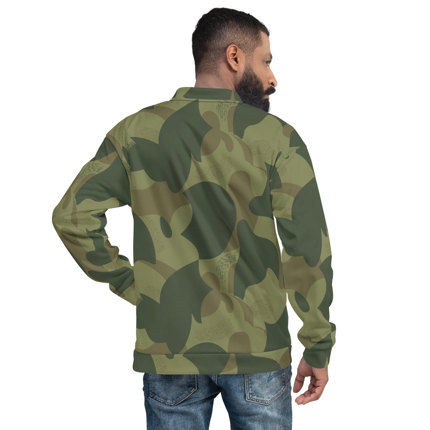 Belgian Brushstroke Moon and Balls CAMO Unisex Bomber Jacket - Jackets
