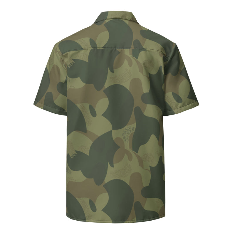 Brushstroke Moon and Balls CAMO Unisex Short-Sleeve Button Shirt - Button-Up