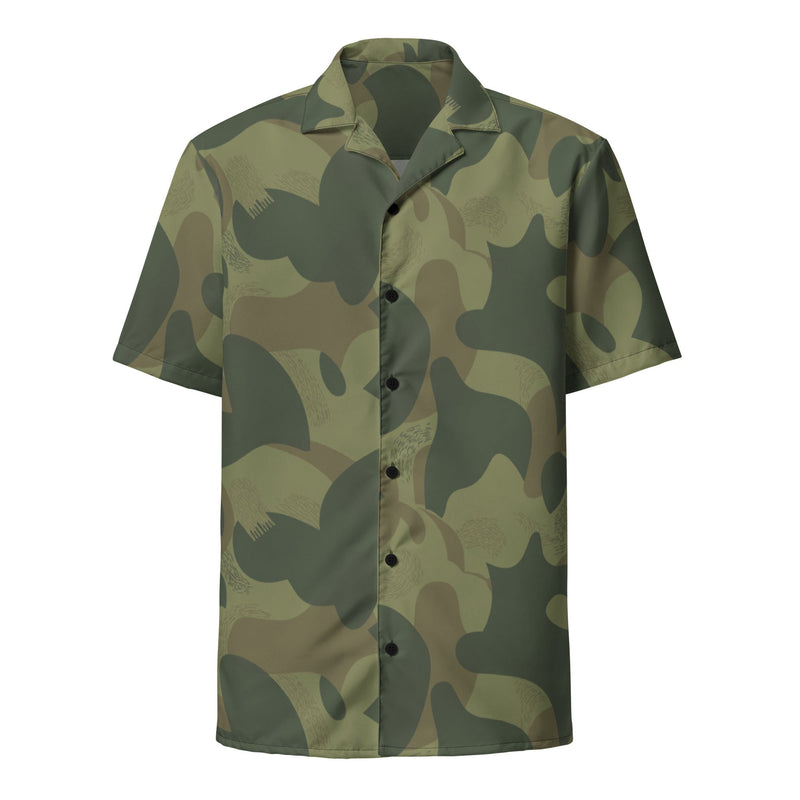 Brushstroke Moon and Balls CAMO Unisex Short-Sleeve Button Shirt - Button-Up