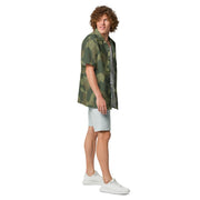 Brushstroke Moon and Balls CAMO Unisex Short-Sleeve Button Shirt - Button-Up
