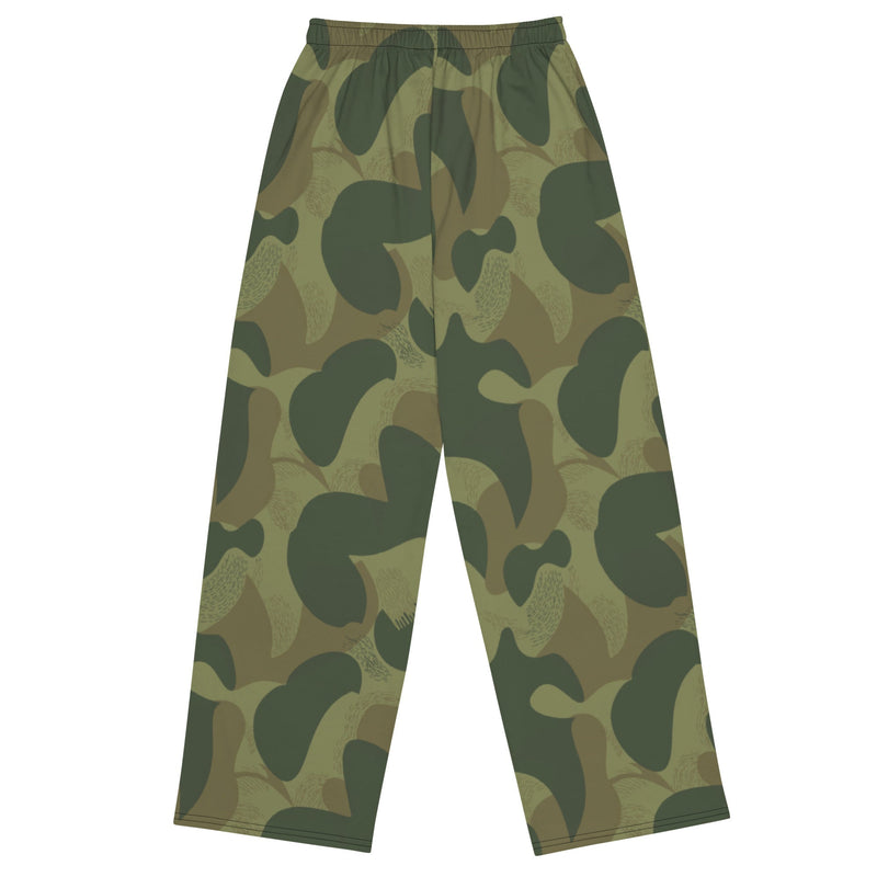 Brushstroke Moon and Balls CAMO Unisex Wide-Leg Leisure Pants - Pant