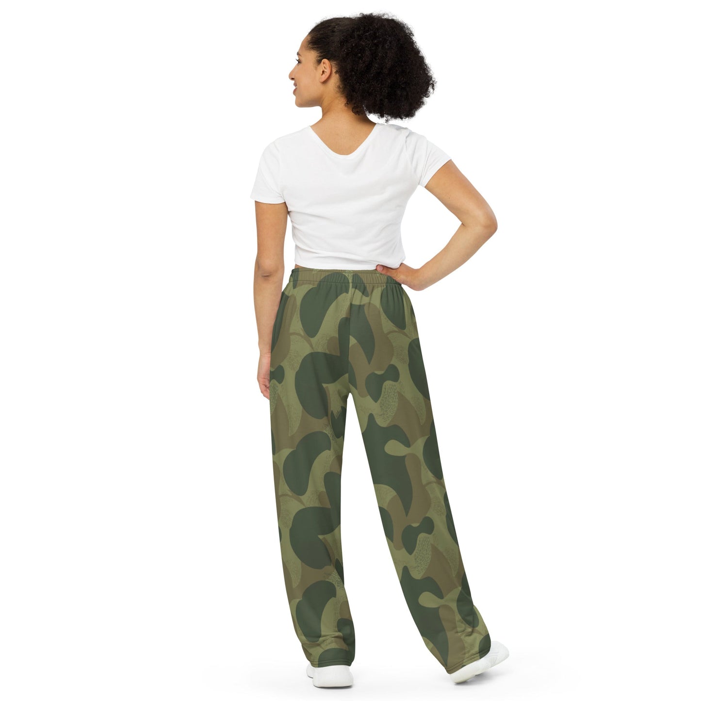 Belgian Brushstroke Moon and Balls CAMO unisex wide-leg pants - Wide-leg Pants