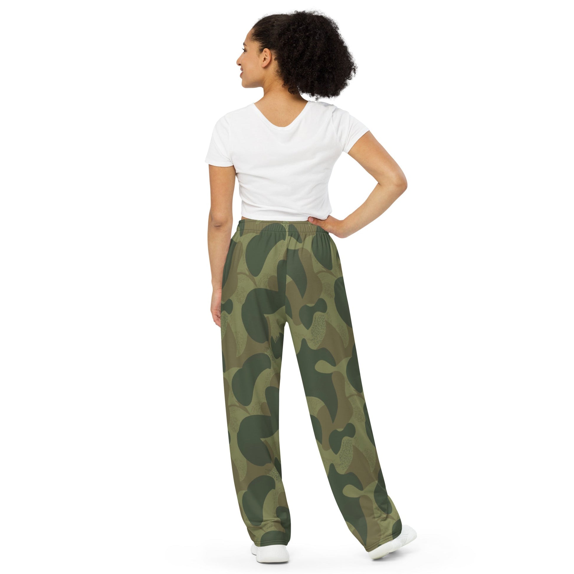 Belgian Brushstroke Moon and Balls CAMO unisex wide-leg pants - Wide-leg Pants