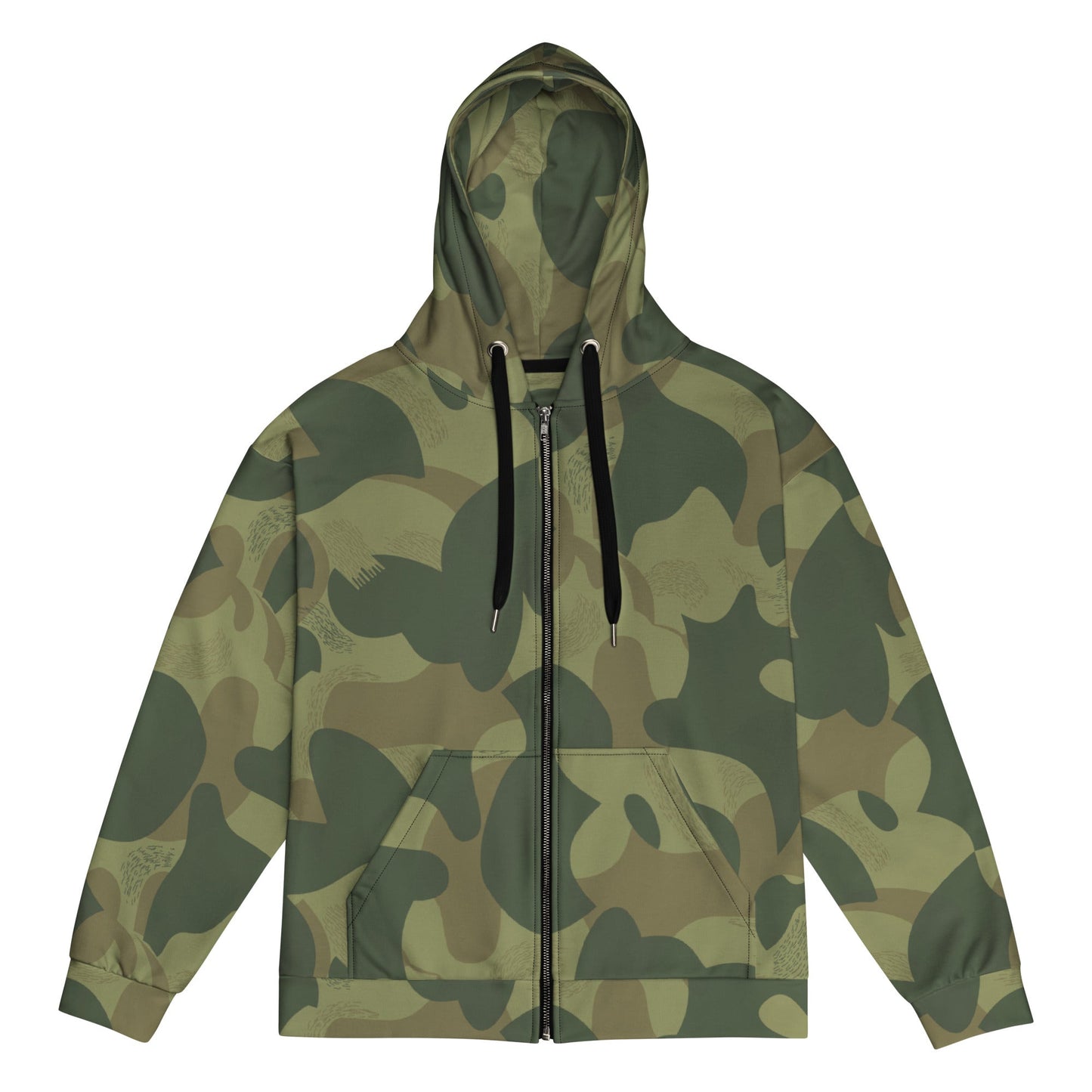 Belgian Brushstroke Moon and Balls CAMO Unisex zip hoodie - 2XS - Zip Hoodies