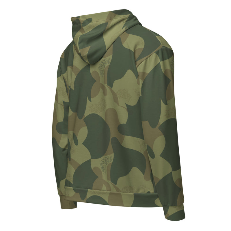 Brushstroke Moon and Balls CAMO Unisex Zip Hoodie