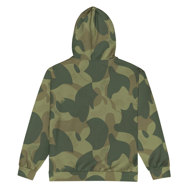Brushstroke Moon and Balls CAMO Unisex Zip Hoodie