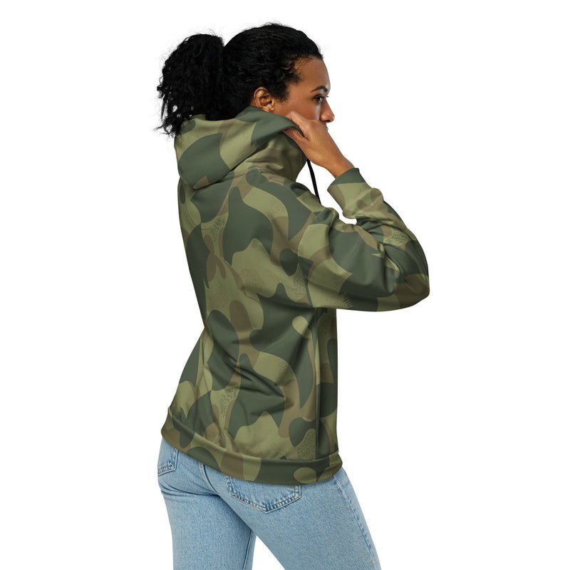 Brushstroke Moon and Balls CAMO Unisex Zip Hoodie