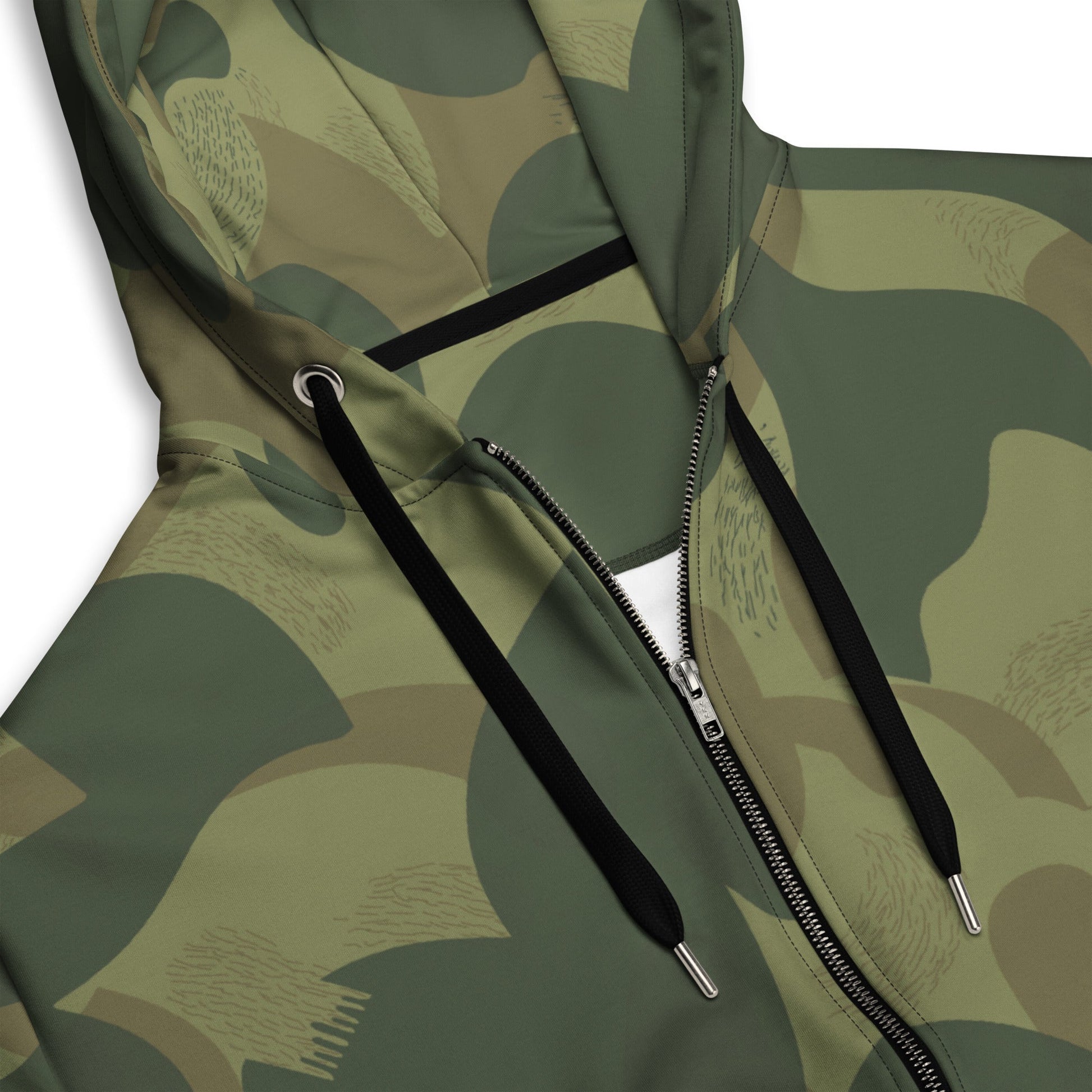 Belgian Brushstroke Moon and Balls CAMO Unisex zip hoodie - Zip Hoodies