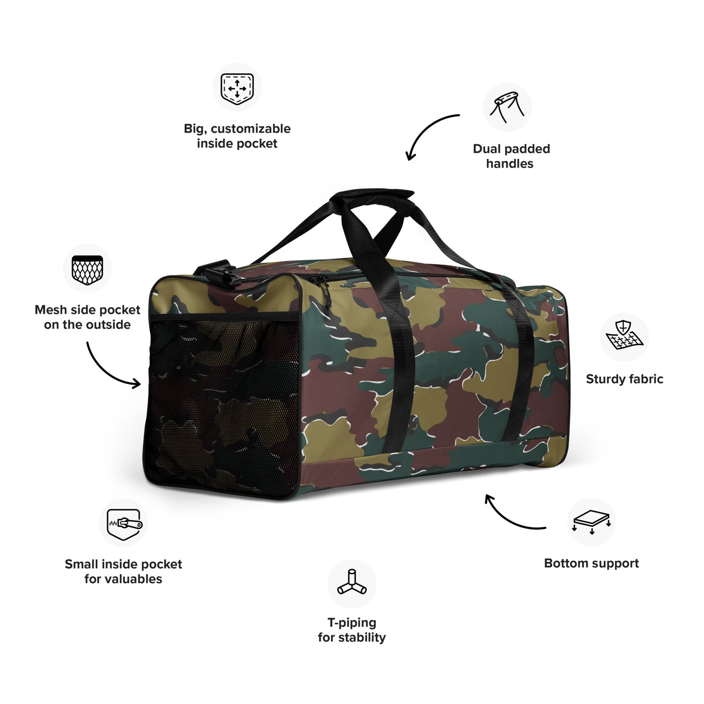 Belgian Jigsaw Autumn CAMO Duffle Bag