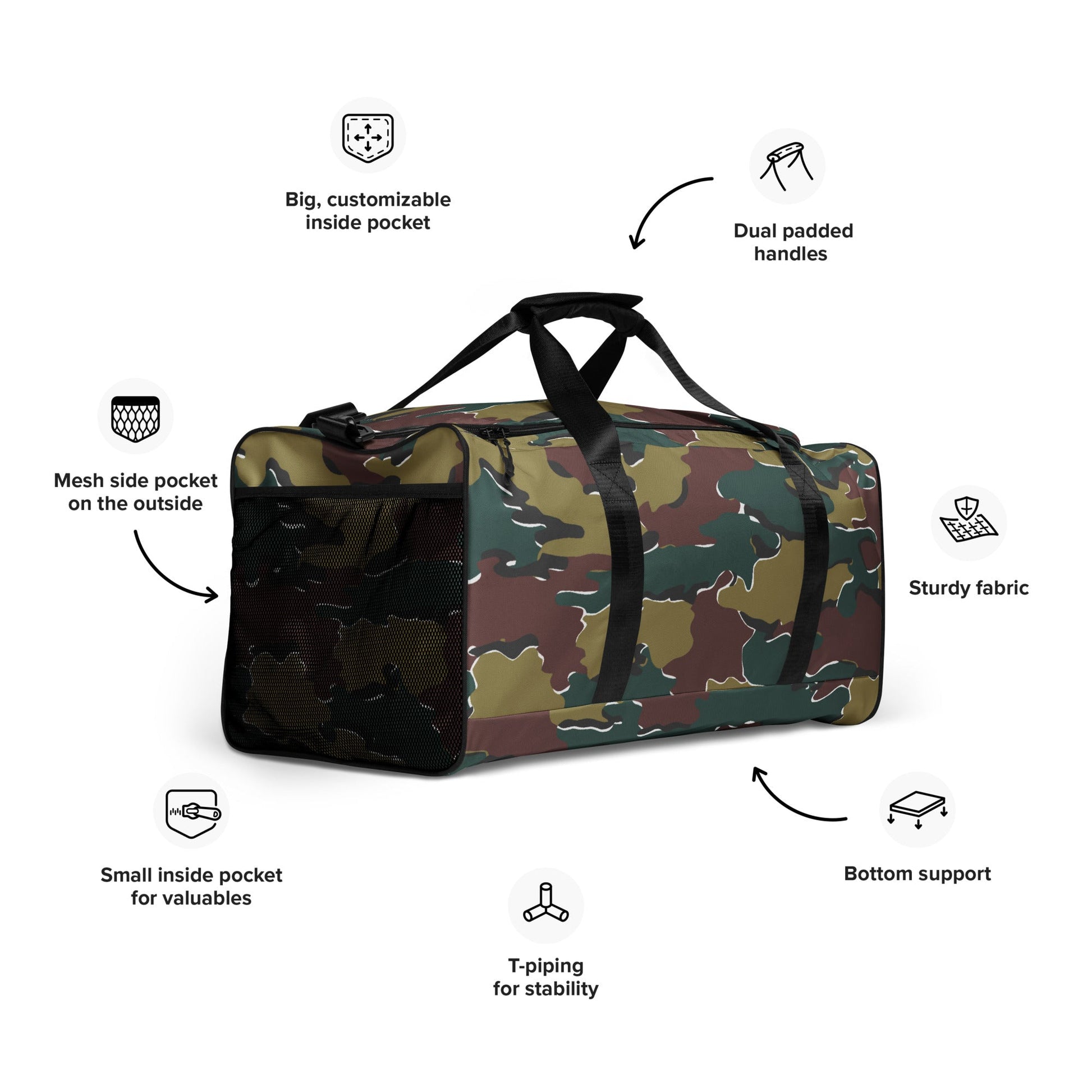 Belgian Jigsaw Autumn CAMO Duffle Bag