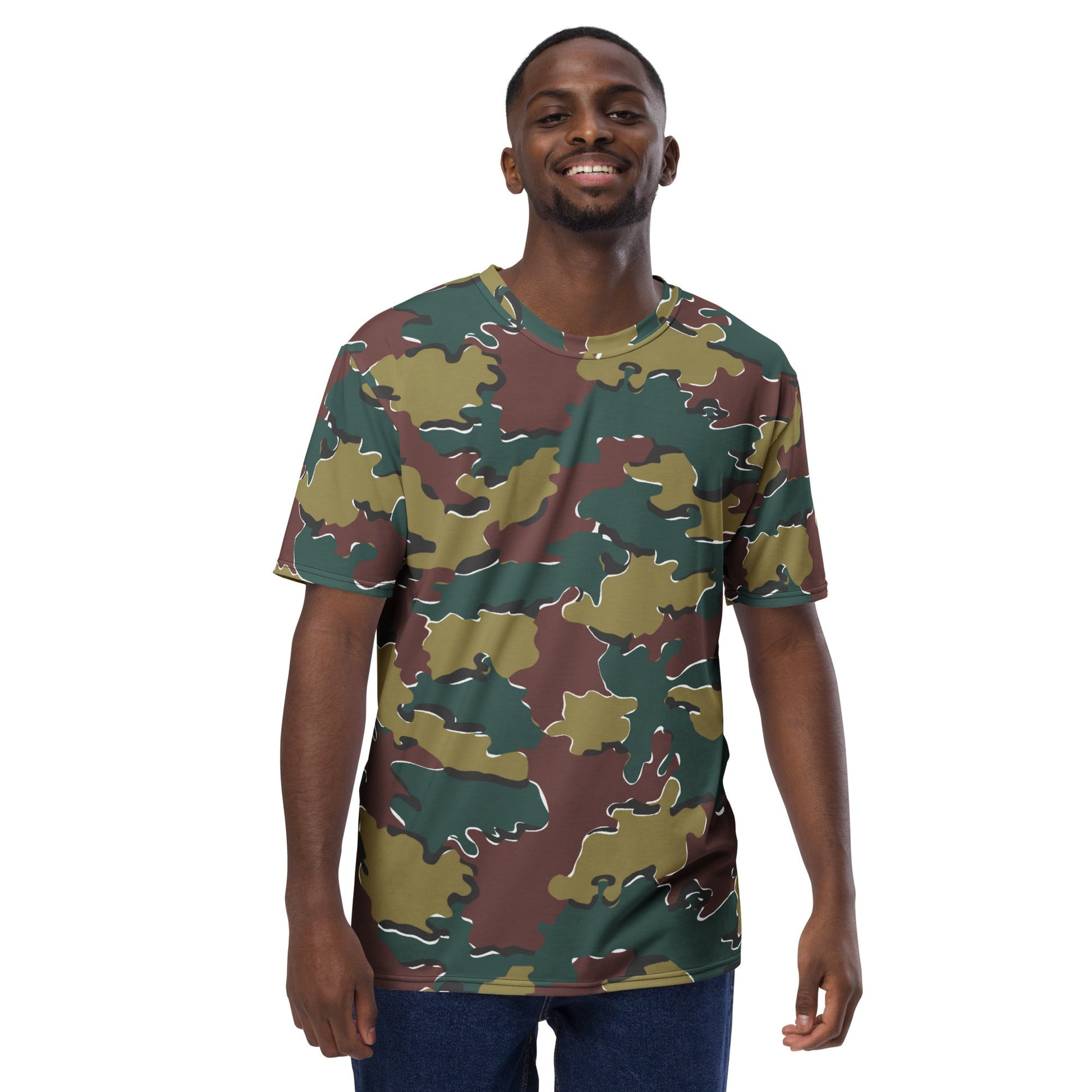 Belgian Jigsaw Autumn CAMO Mens T-shirt - T-Shirts