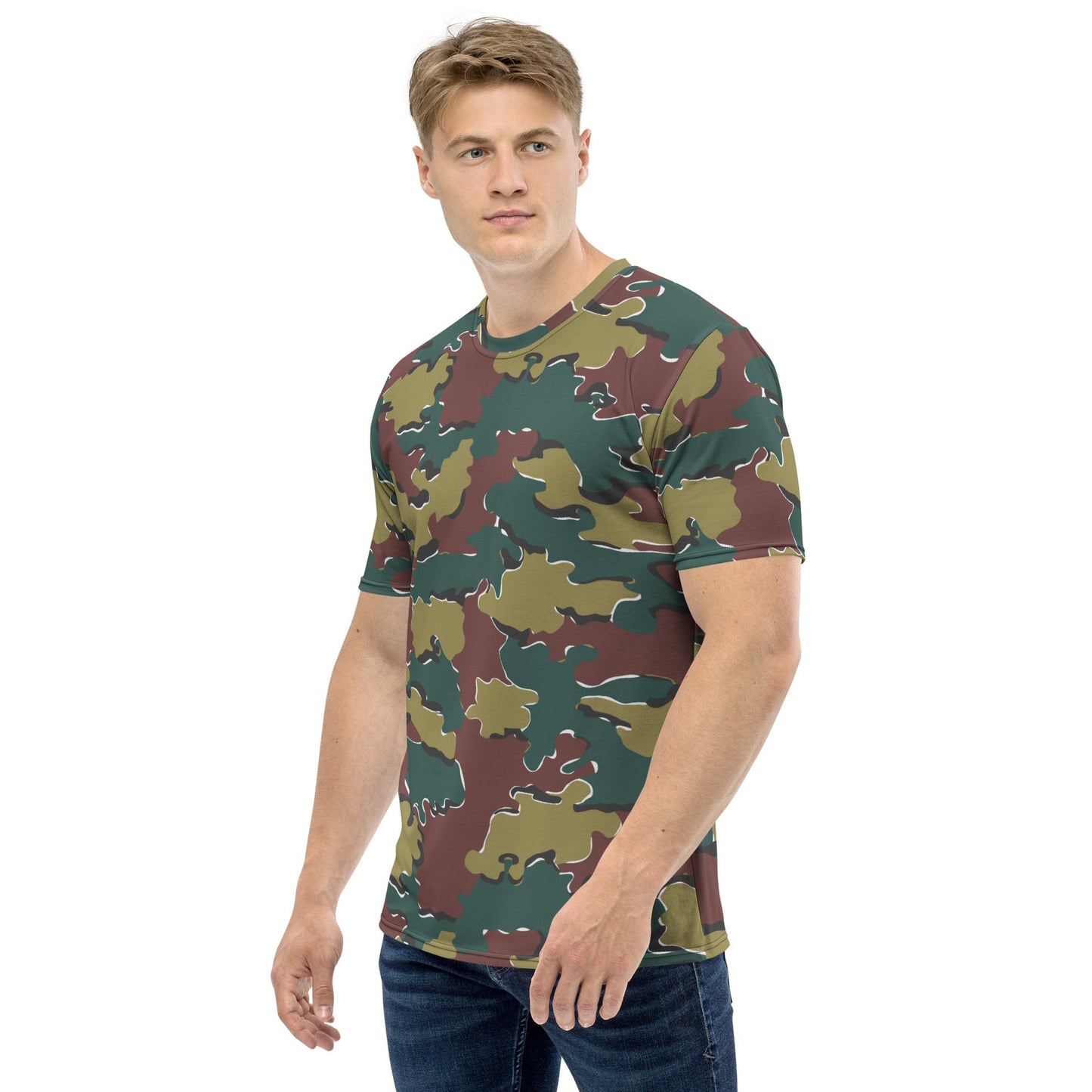 Belgian Jigsaw Autumn CAMO Mens T-shirt - T-Shirts