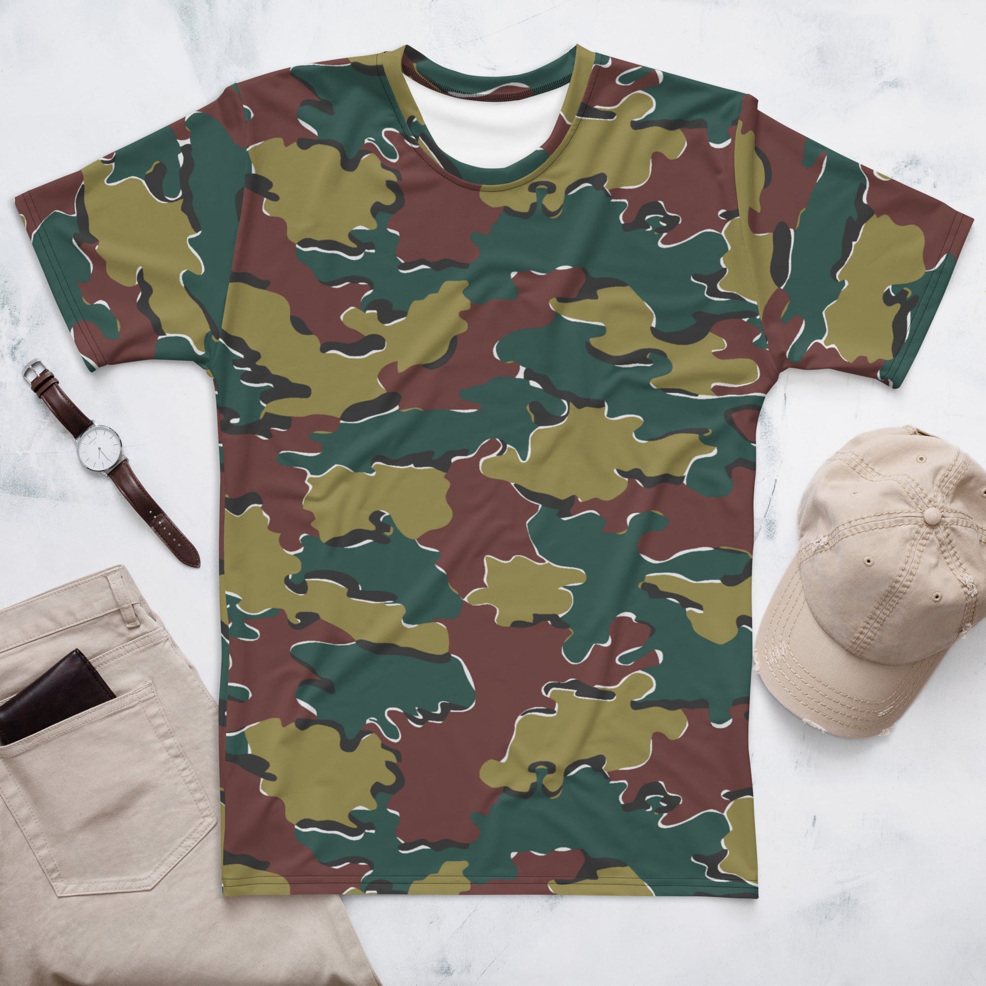 Belgian Jigsaw Autumn CAMO Mens T-shirt - XS - T-Shirts