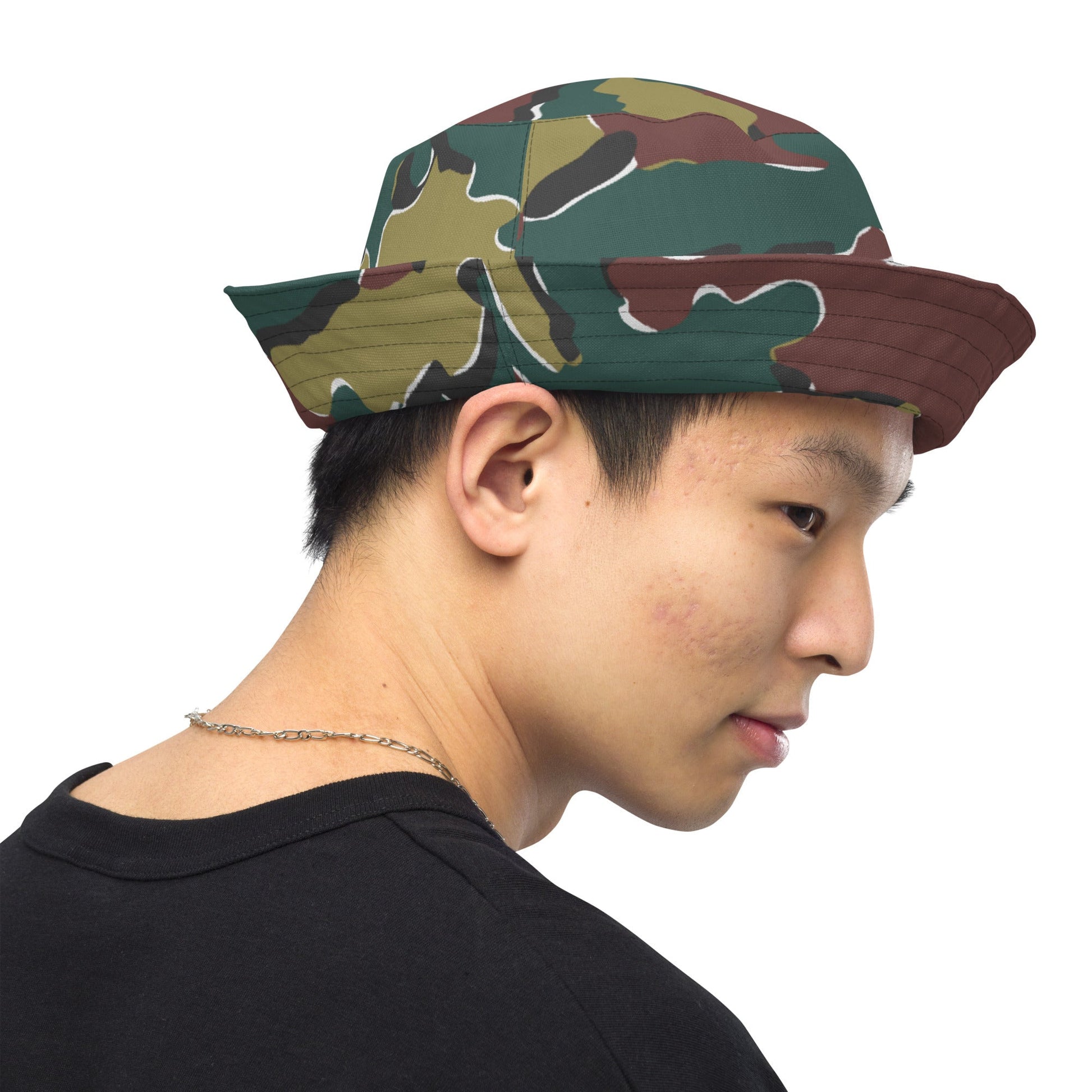 Belgian Jigsaw Autumn CAMO Reversible bucket hat - Bucket Hats