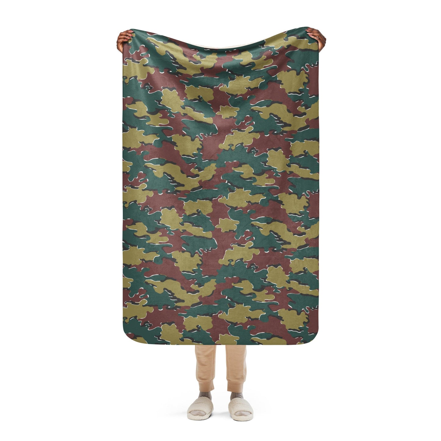 Belgian Jigsaw Autumn CAMO Sherpa blanket - 37″×57″ - Blankets