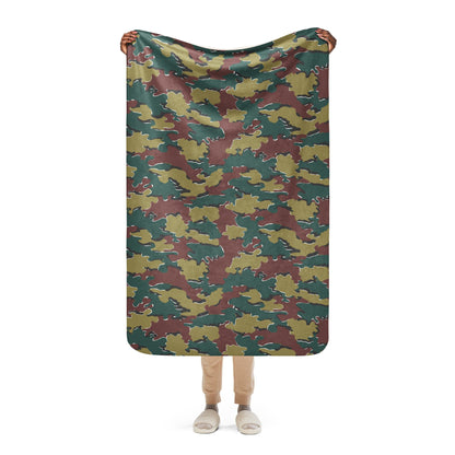 Belgian Jigsaw Autumn CAMO Sherpa blanket - 37″×57″ - Blankets